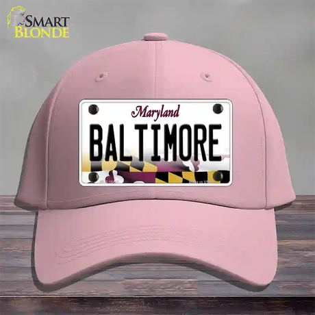 Baltimore Maryland Novelty License Plate Hat Cotton / Pink