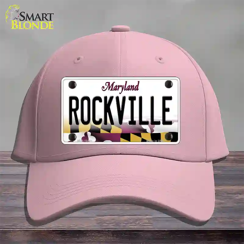 Rockville Maryland Novelty License Plate Hat Cotton / Pink