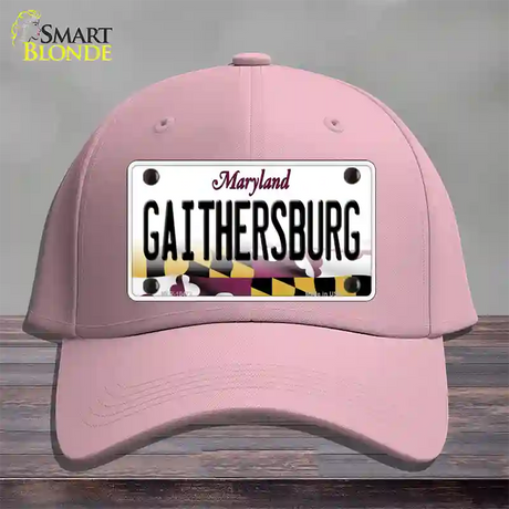 Gaithersburg Maryland Novelty License Plate Hat Cotton / Pink