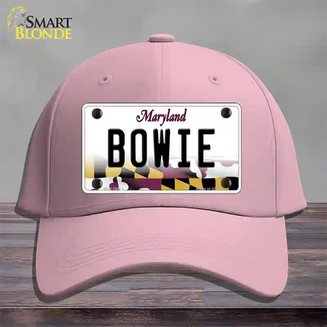 Bowie Maryland Novelty License Plate Hat Cotton / Pink