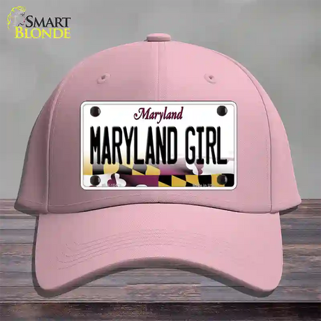 Maryland Girl Maryland Novelty License Plate Hat Cotton / Pink