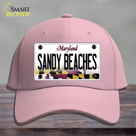 Sandy Beaches Maryland Novelty License Plate Hat Cotton / Pink