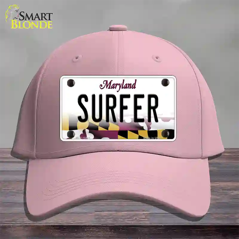 Surfer Maryland Novelty License Plate Hat Cotton / Pink