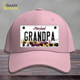 Grandpa Maryland Novelty License Plate Hat Cotton / Pink