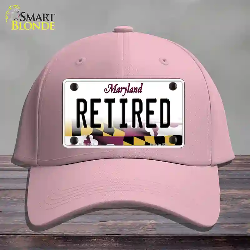 Retired Maryland Novelty License Plate Hat Cotton / Pink