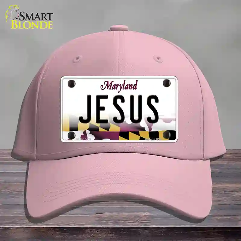 Jesus Maryland Novelty License Plate Hat Cotton / Pink