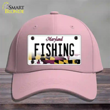 Fishing Maryland Novelty License Plate Hat Cotton / Pink