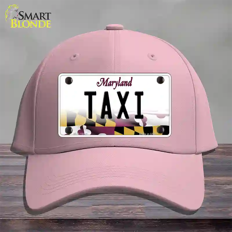 Taxi Maryland Novelty License Plate Hat Cotton / Pink