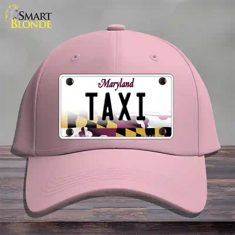 Taxi Maryland Novelty License Plate Hat Cotton / Pink