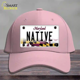 Native Maryland Novelty License Plate Hat Cotton / Pink