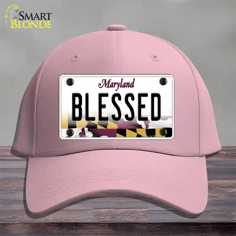 Blessed Maryland Novelty License Plate Hat Cotton / Pink