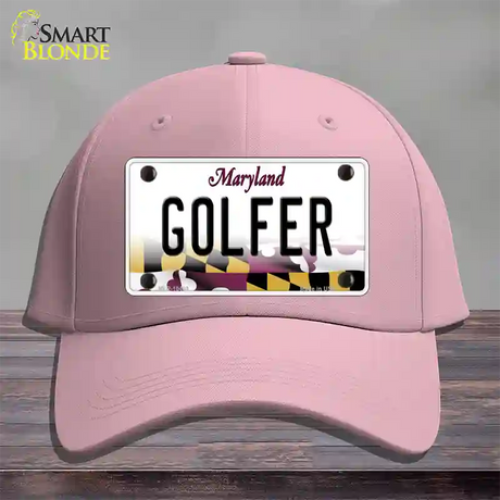 Golfer Maryland Novelty License Plate Hat Cotton / Pink