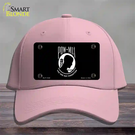 POW MIA Black Flag Novelty License Plate Hat Cotton / Pink