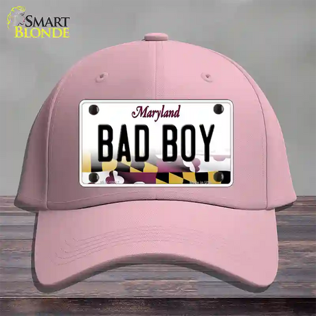 Bad Boy Maryland Novelty License Plate Hat Cotton / Pink