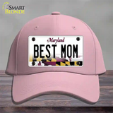 Best Mom Maryland Novelty License Plate Hat Cotton / Pink