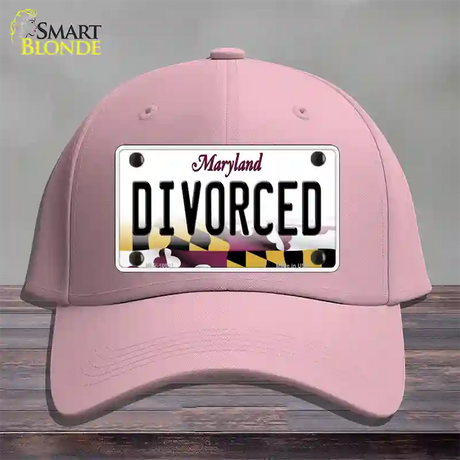 Divorced Maryland Novelty License Plate Hat Cotton / Pink