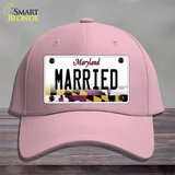 Married Maryland Novelty License Plate Hat Cotton / Pink