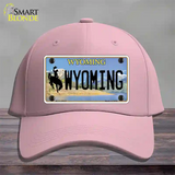 Wyoming Tag Novelty License Plate Hat Cotton / Pink