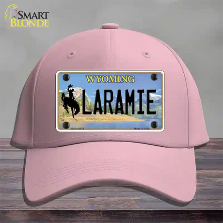 Laramie Wyoming Novelty License Plate Hat Cotton / Pink