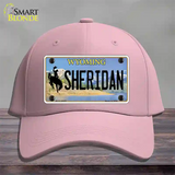 Sheridan Wyoming Novelty License Plate Hat Cotton / Pink