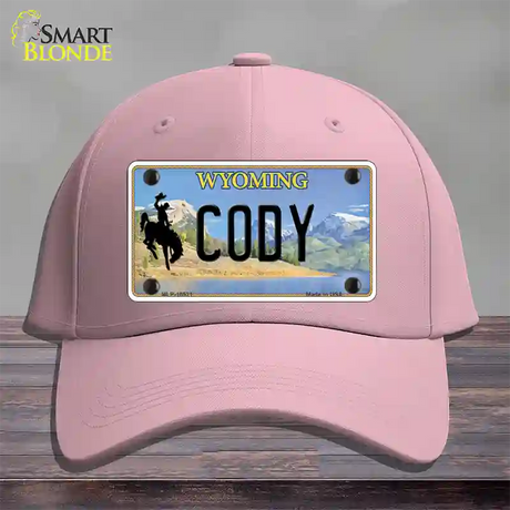 Cody Wyoming Novelty License Plate Hat Cotton / Pink