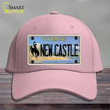 New Castle Wyoming Novelty License Plate Hat Cotton / Pink