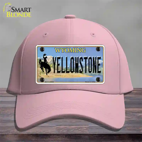 Yellowstone Wyoming Novelty License Plate Hat Cotton / Pink