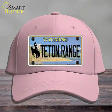 Teton Range Wyoming Novelty License Plate Hat Cotton / Pink