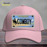 Cowboy Wyoming Novelty License Plate Hat Cotton / Pink