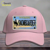 Snowboarder Wyoming Novelty License Plate Hat Cotton / Pink