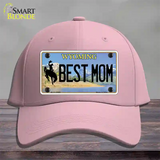 Best Mom Wyoming Novelty License Plate Hat Cotton / Pink