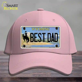 Best Dad Wyoming Novelty License Plate Hat Cotton / Pink