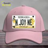 N Joy NE Nebraska Novelty License Plate Hat Cotton / Pink