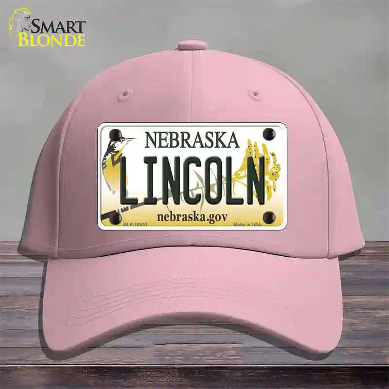 Lincoln Nebraska Novelty License Plate Hat Cotton / Pink