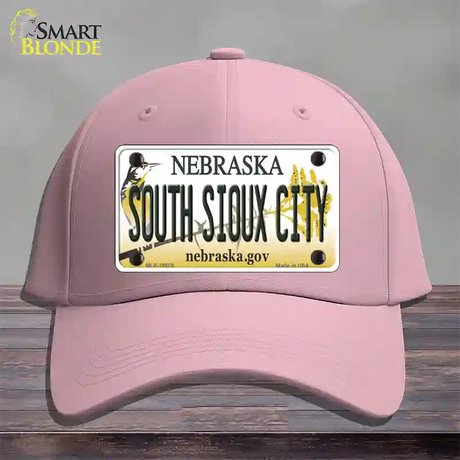 South Sioux City Nebraska Novelty License Plate Hat Cotton / Pink