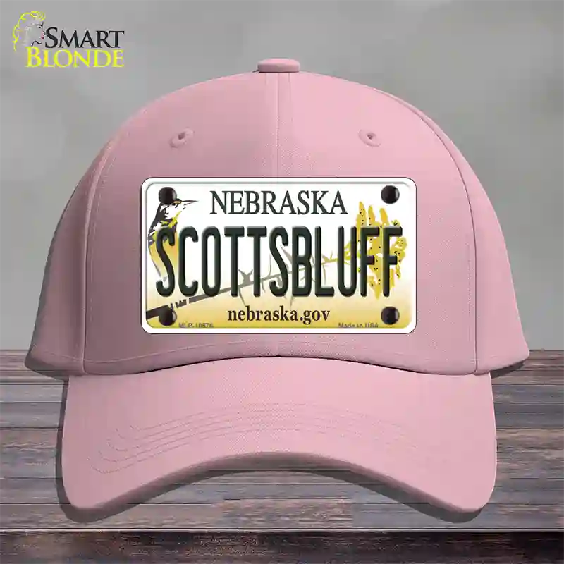 Scottsbluff Nebraska Novelty License Plate Hat Cotton / Pink