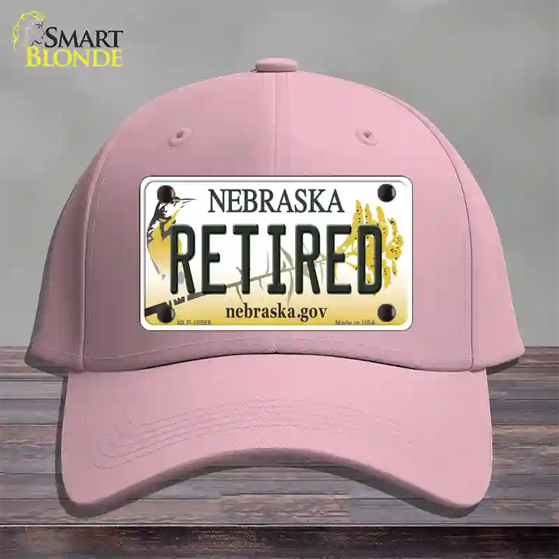 Retired Nebraska Novelty License Plate Hat Cotton / Pink