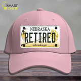 Retired Nebraska Novelty License Plate Hat Cotton / Pink