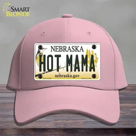 Hot Mama Nebraska Novelty License Plate Hat Cotton / Pink