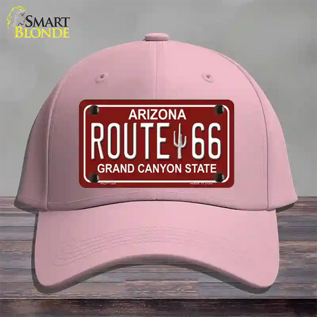 Route 66 Arizona Red Novelty License Plate Hat Cotton / Pink