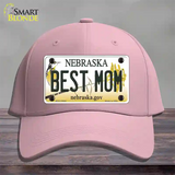 Best Mom Nebraska Novelty License Plate Hat Cotton / Pink