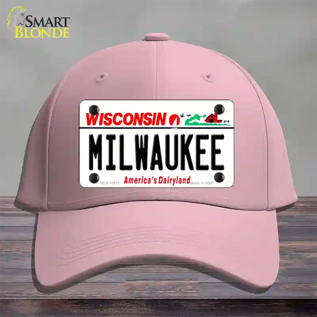 Milwaukee Wisconsin Novelty License Plate Hat Cotton / Pink