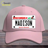 Madison Wisconsin Novelty License Plate Hat Cotton / Pink