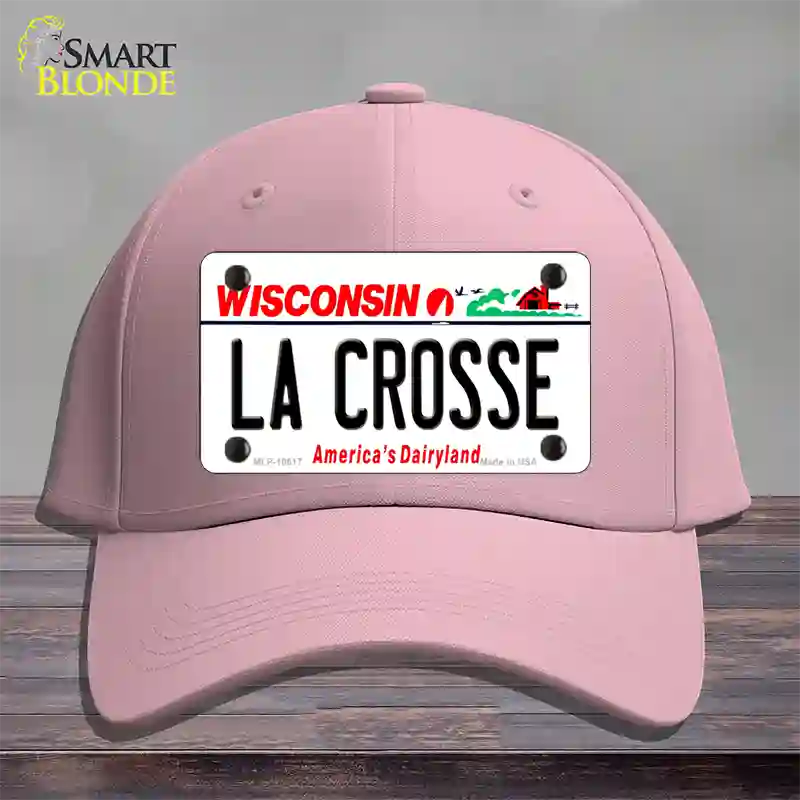 La Crosse Wisconsin Novelty License Plate Hat Cotton / Pink