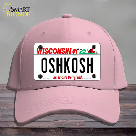 Oshkosh Wisconsin Novelty License Plate Hat Cotton / Pink