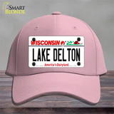 Lake Dalton Wisconsin Novelty License Plate Hat Cotton / Pink