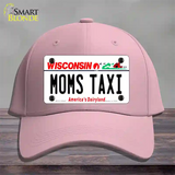 Moms Taxi Wisconsin Novelty License Plate Hat Cotton / Pink