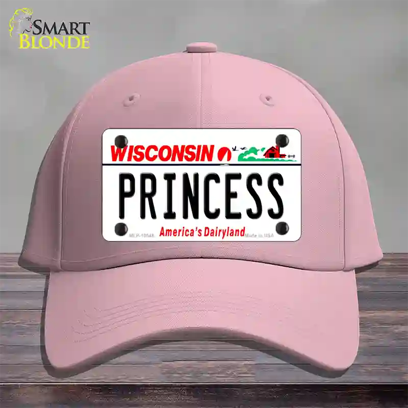 Princess Wisconsin Novelty License Plate Hat Cotton / Pink