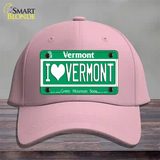 I Love Vermont Novelty License Plate Hat Cotton / Pink