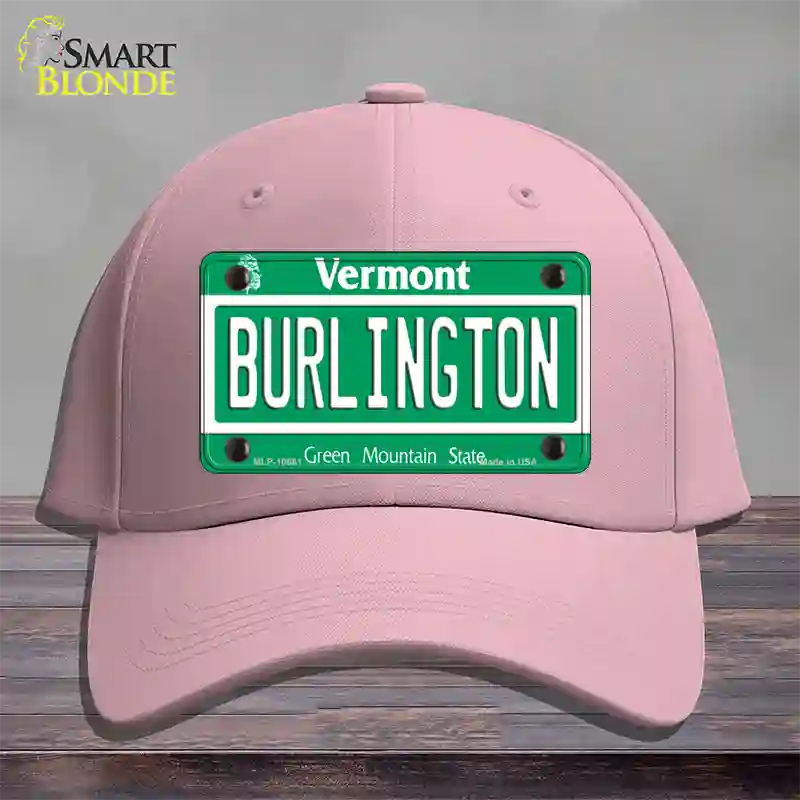 Burlington Vermont Novelty License Plate Hat Cotton / Pink